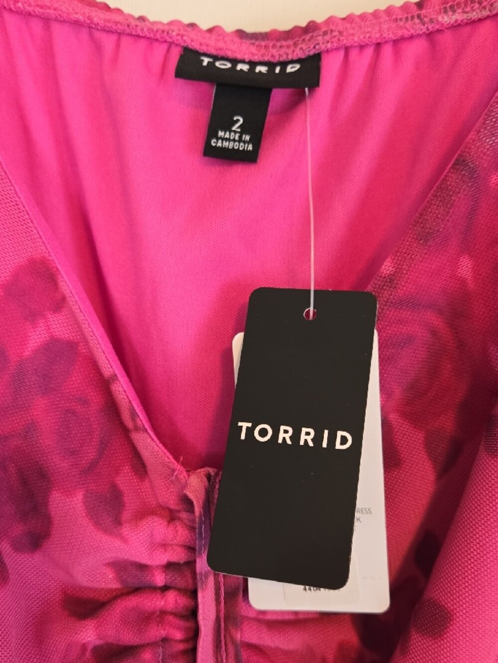 Torrid Pink Mesh Flutter Sleeve Maxi Dress - Picture 2 of 4